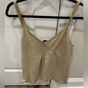 Michelle Antonelli Gold Blouse size medium